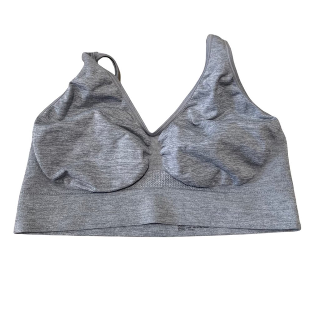 2XL Grey Unpadded Bralette